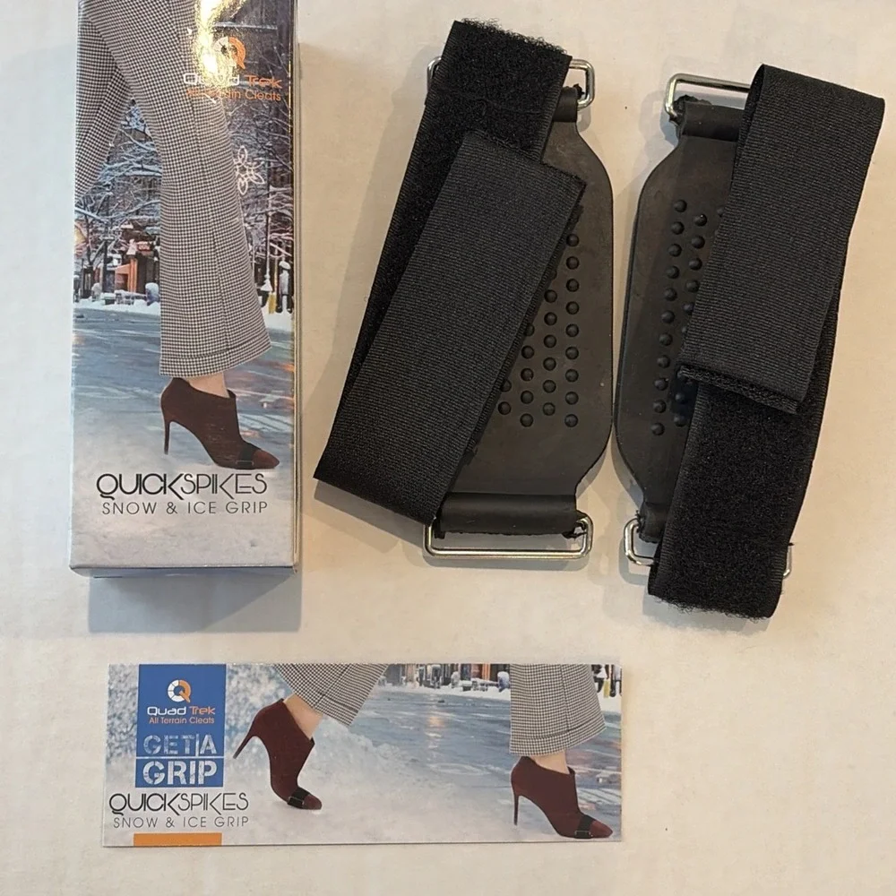 Quad Trek Get A Grip Quick Spikes Ice Cleats Shoe Traction‎ Snow Grip